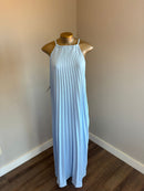 Vestido longo plissado