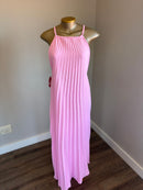 Vestido longo plissado