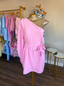 Macaquinho rosa um ombro só